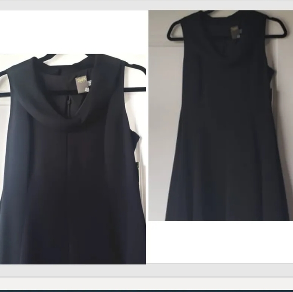 Nwt Size 6 Taylor Black Cowl Neck Dress 